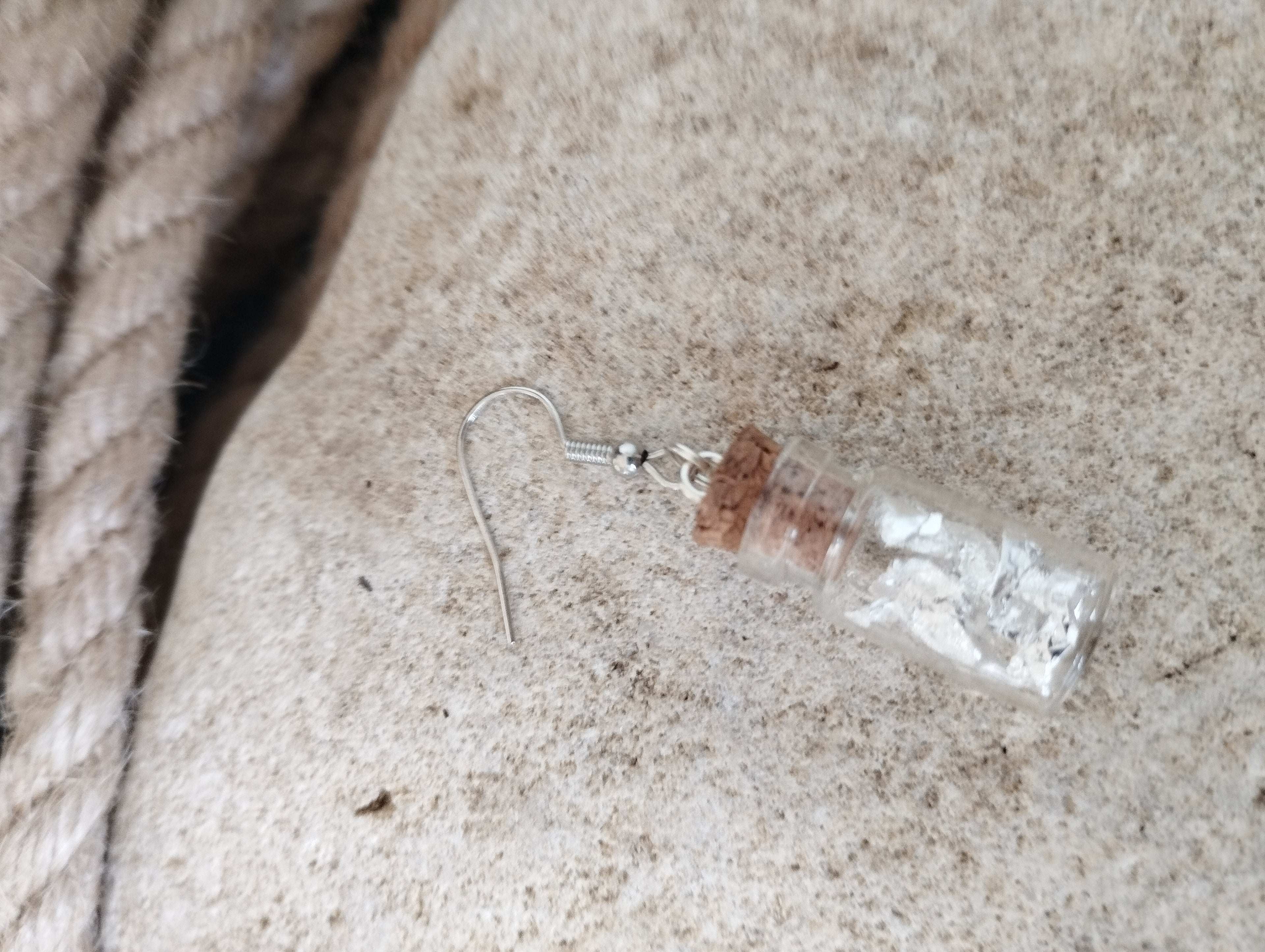 Boucles d'oreilles feuille d'argent