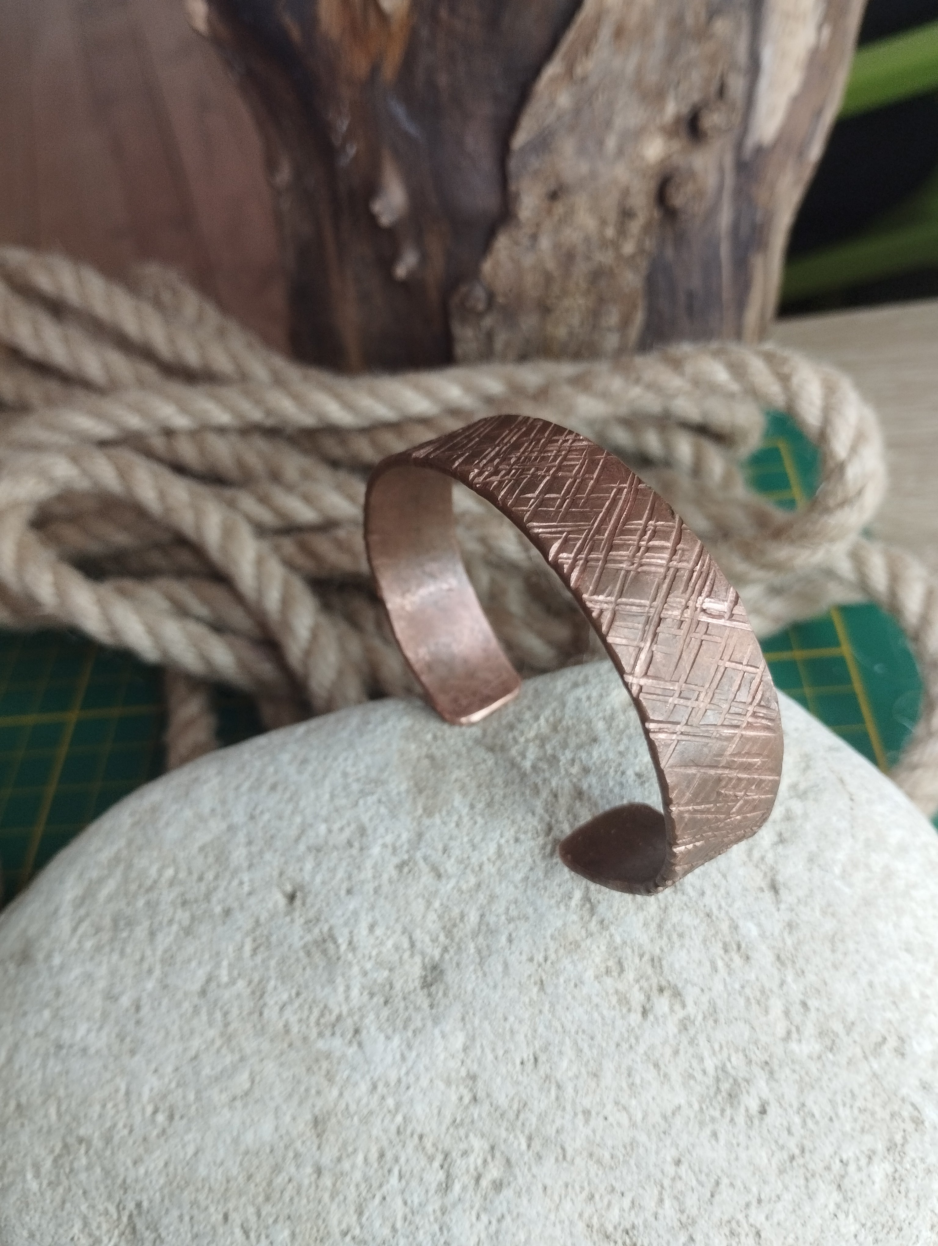 Bracelet cuivre martelé