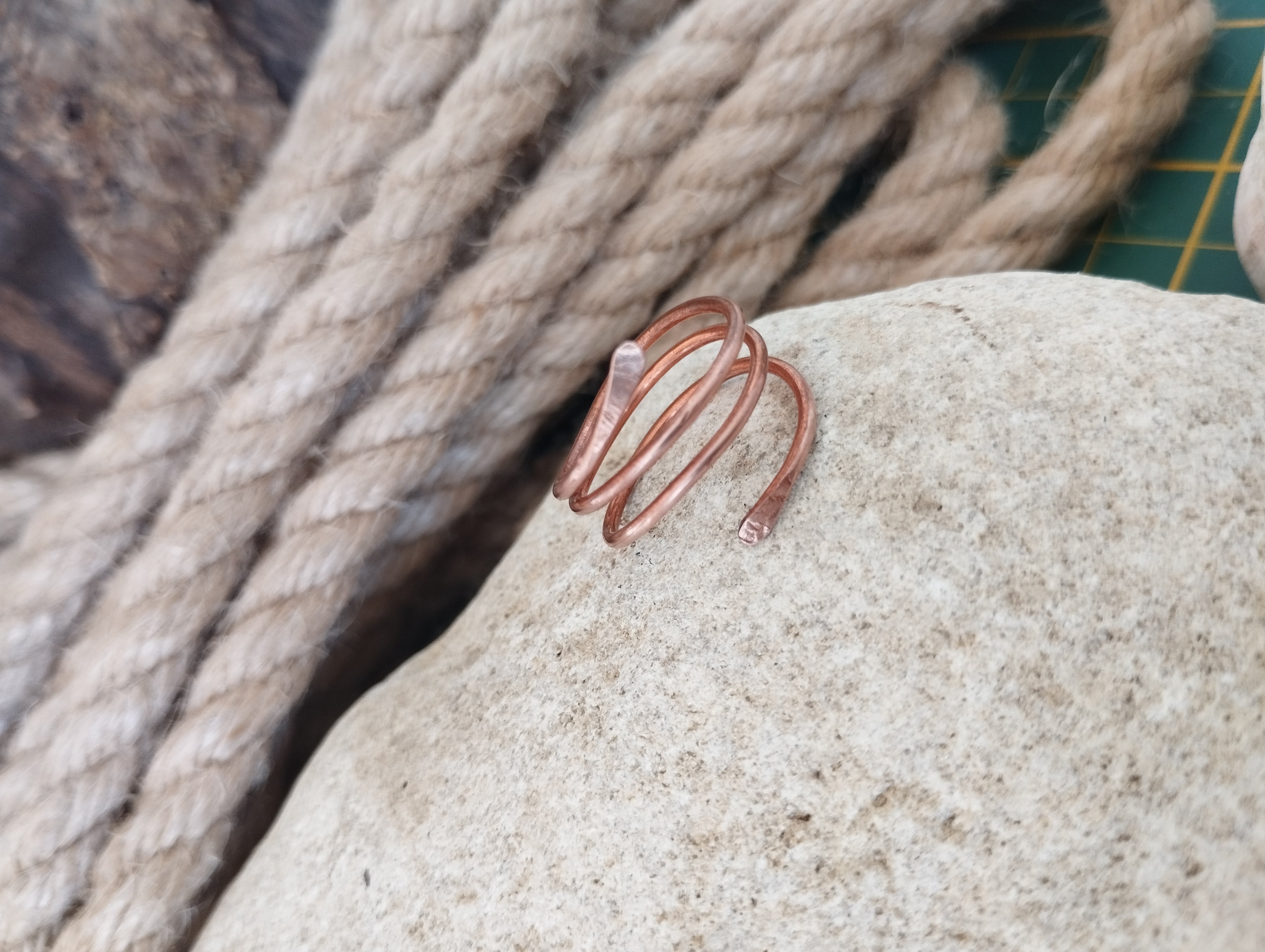 Bague cuivre fabrication artisanale