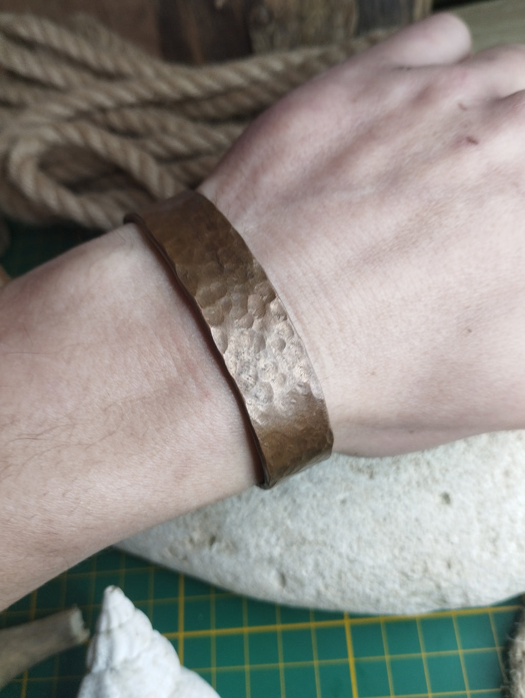 Bracelet cuivre martelé