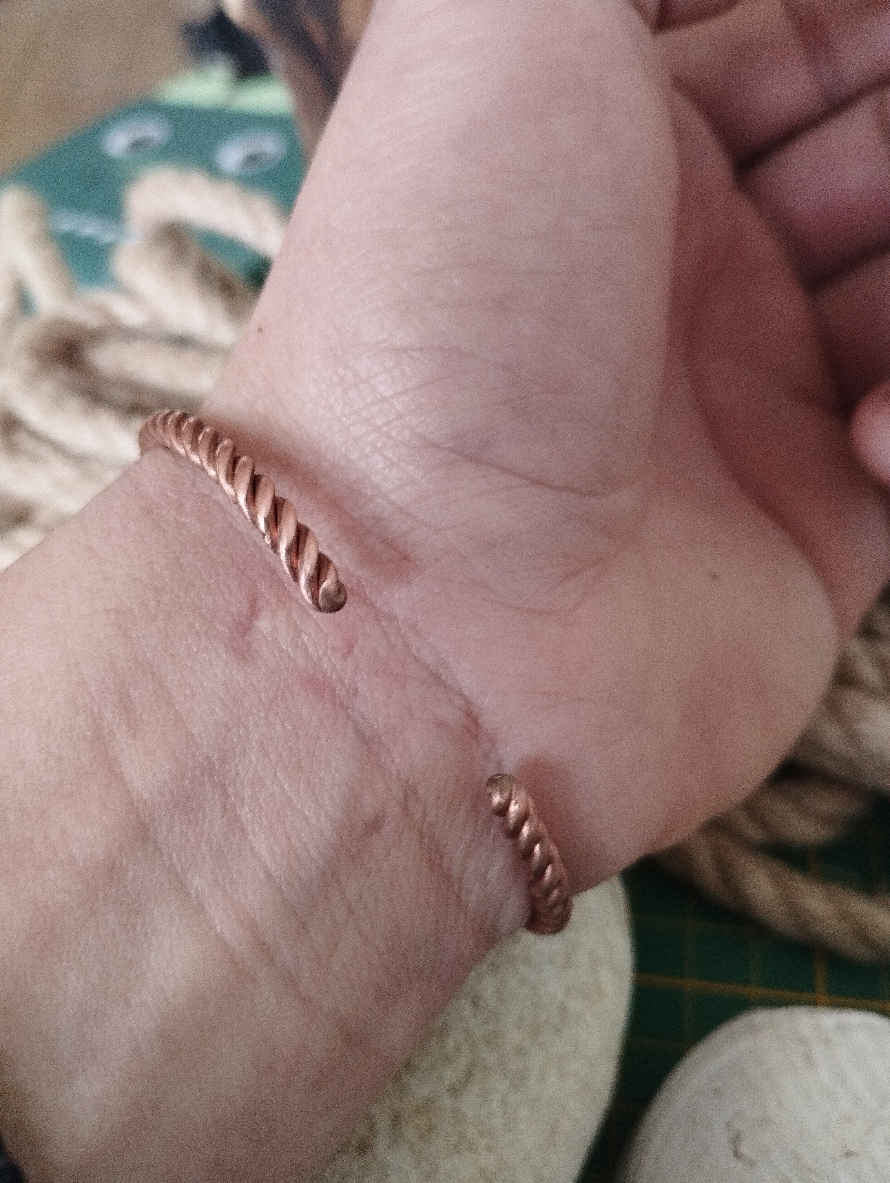 Bracelet cuivre fabrication artisanale