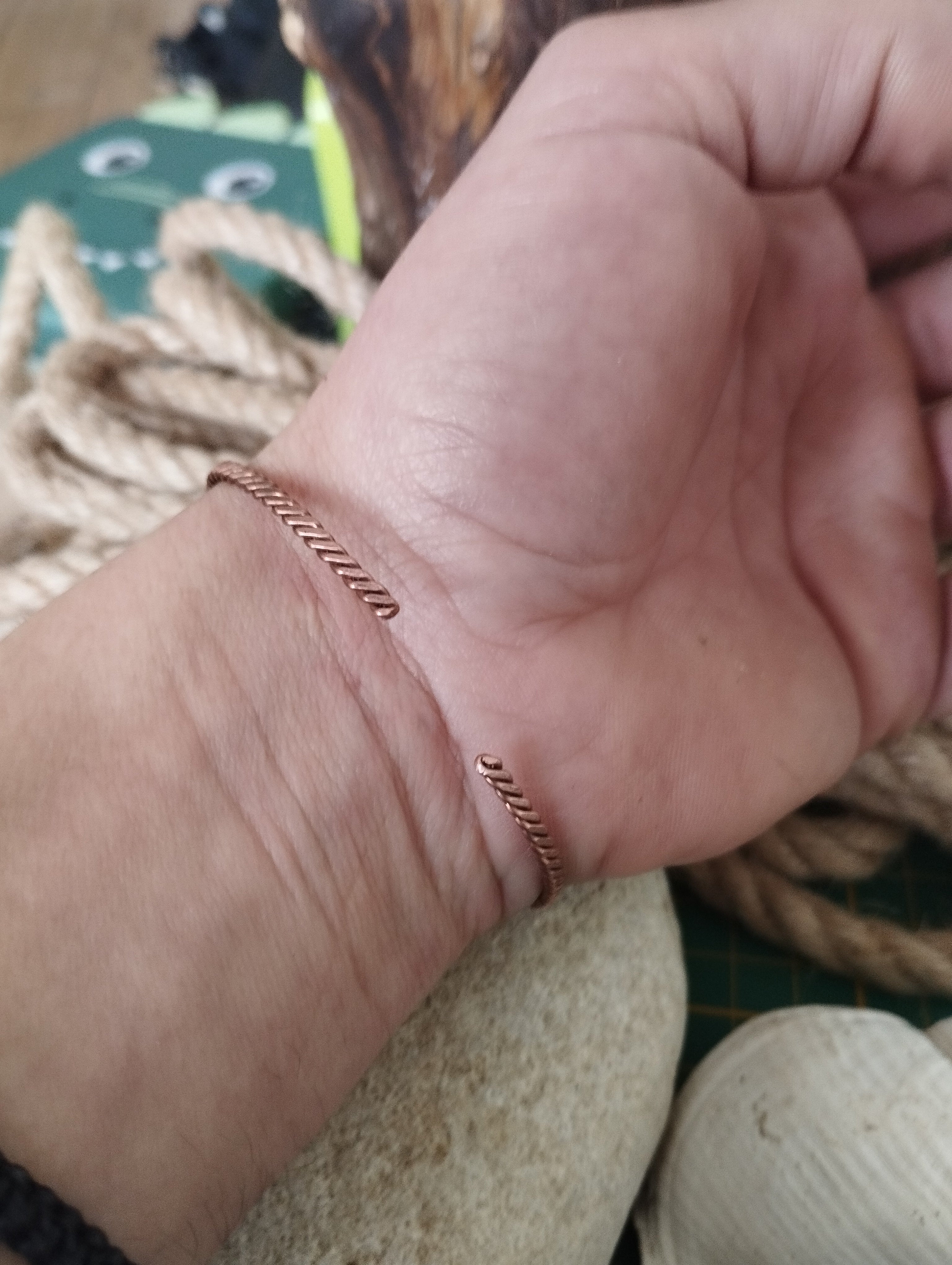 Bracelet cuivre fabrication artisanale