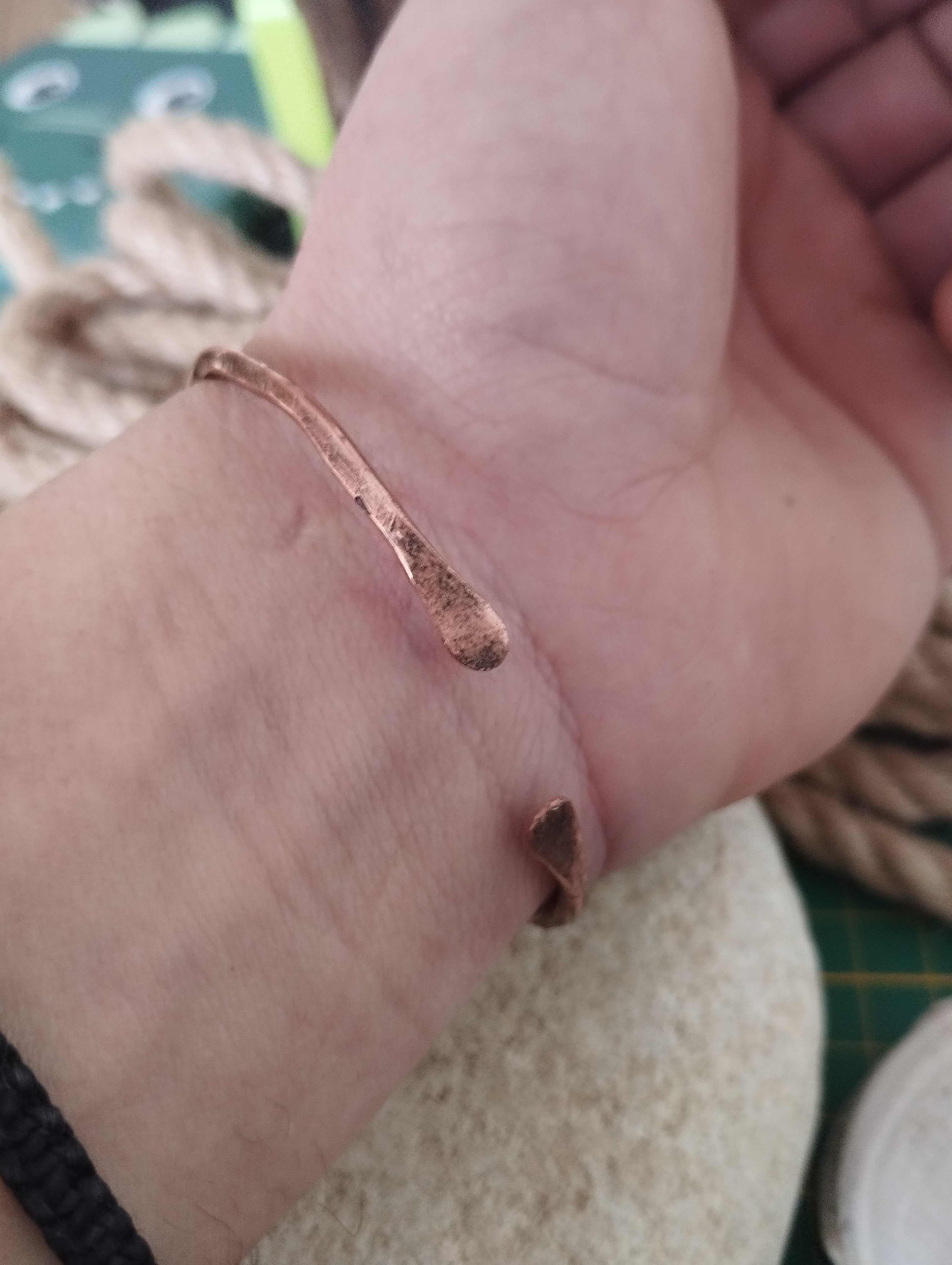 Bracelet cuivre fabrication artisanale