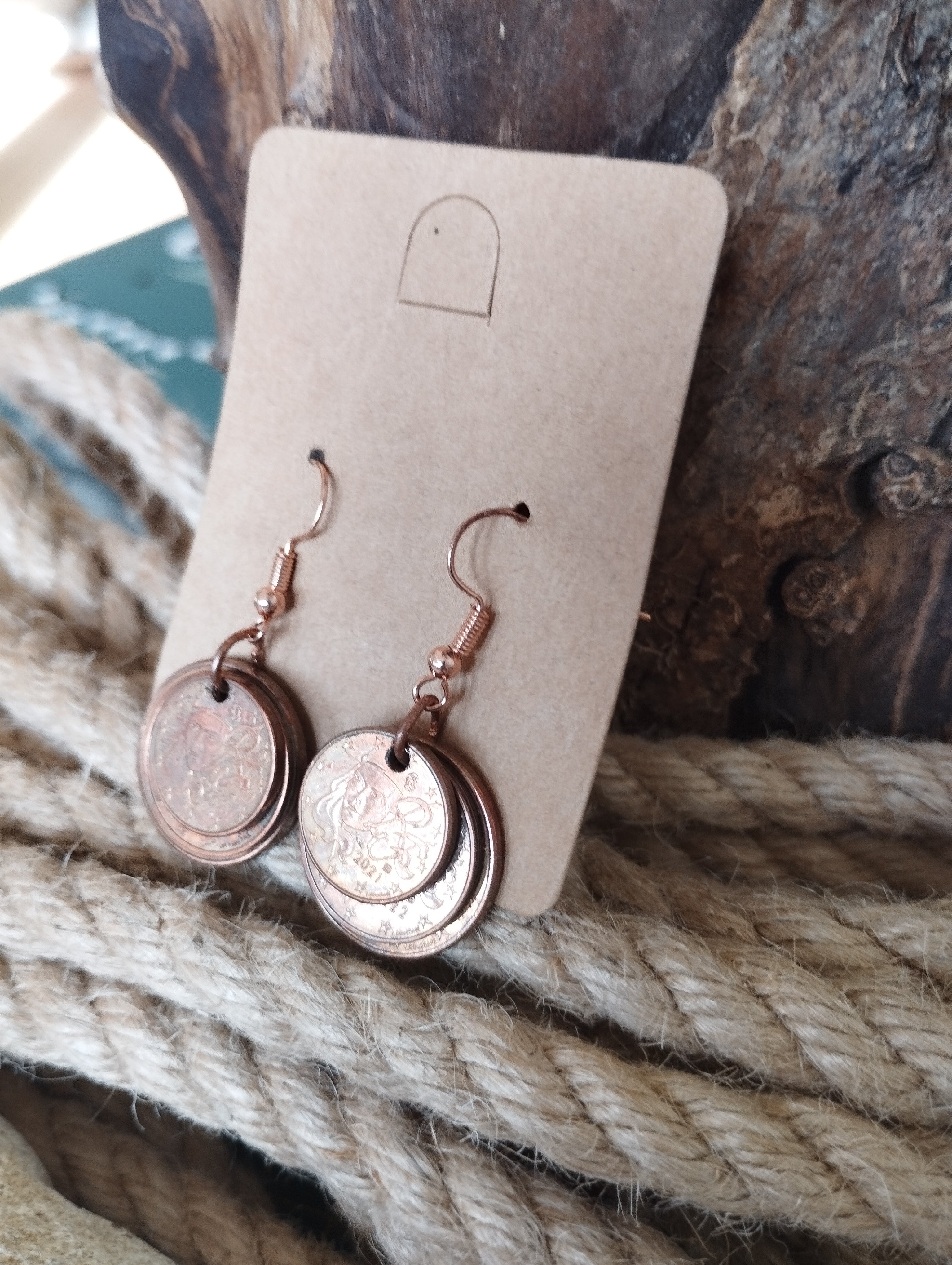 Boucles d'oreilles pièces