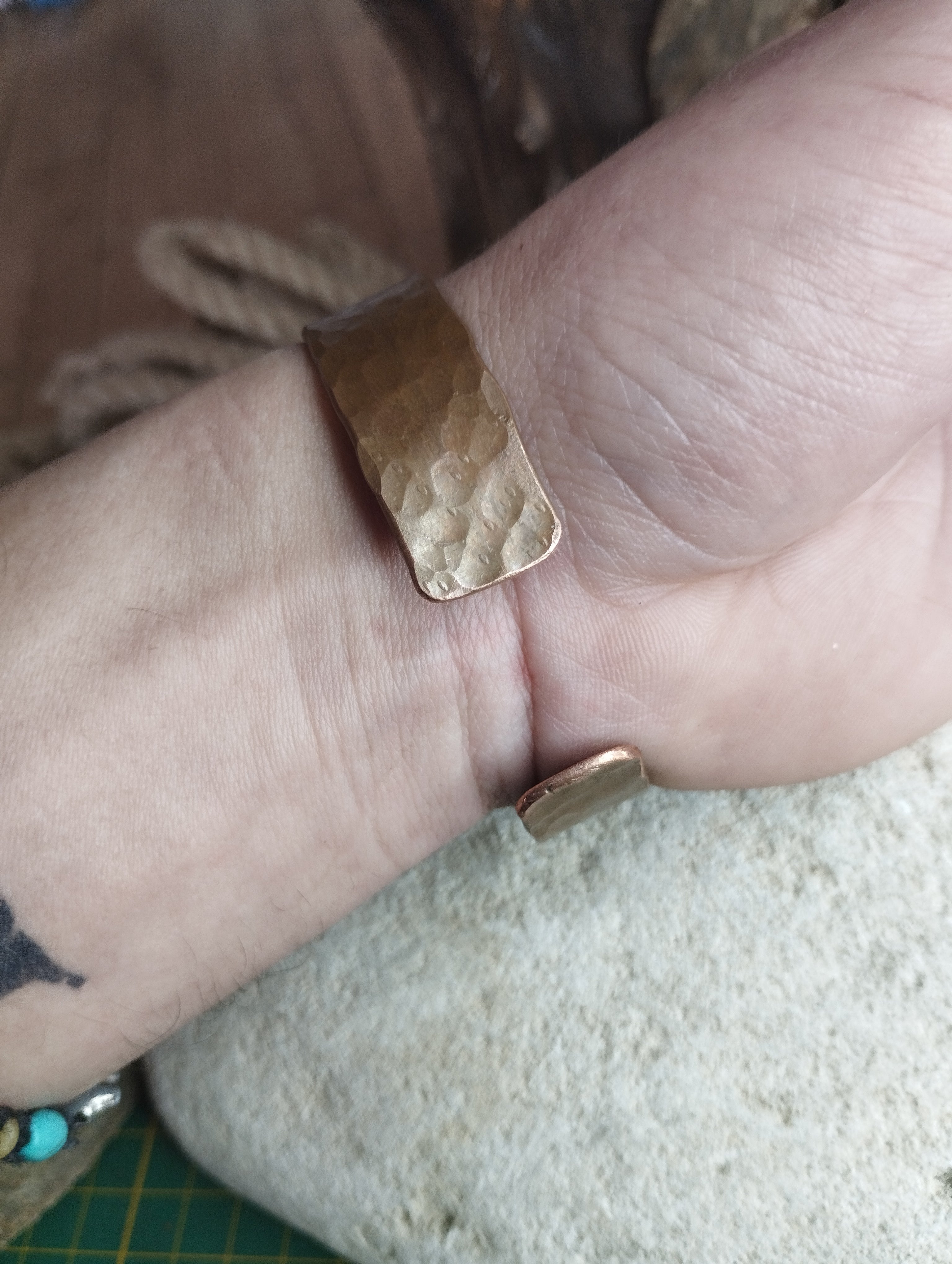 Bracelet cuivre martelé