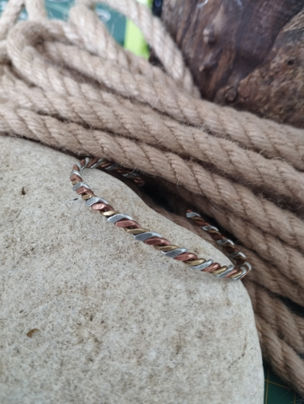 Bracelet 3 métaux fabrication artisanale