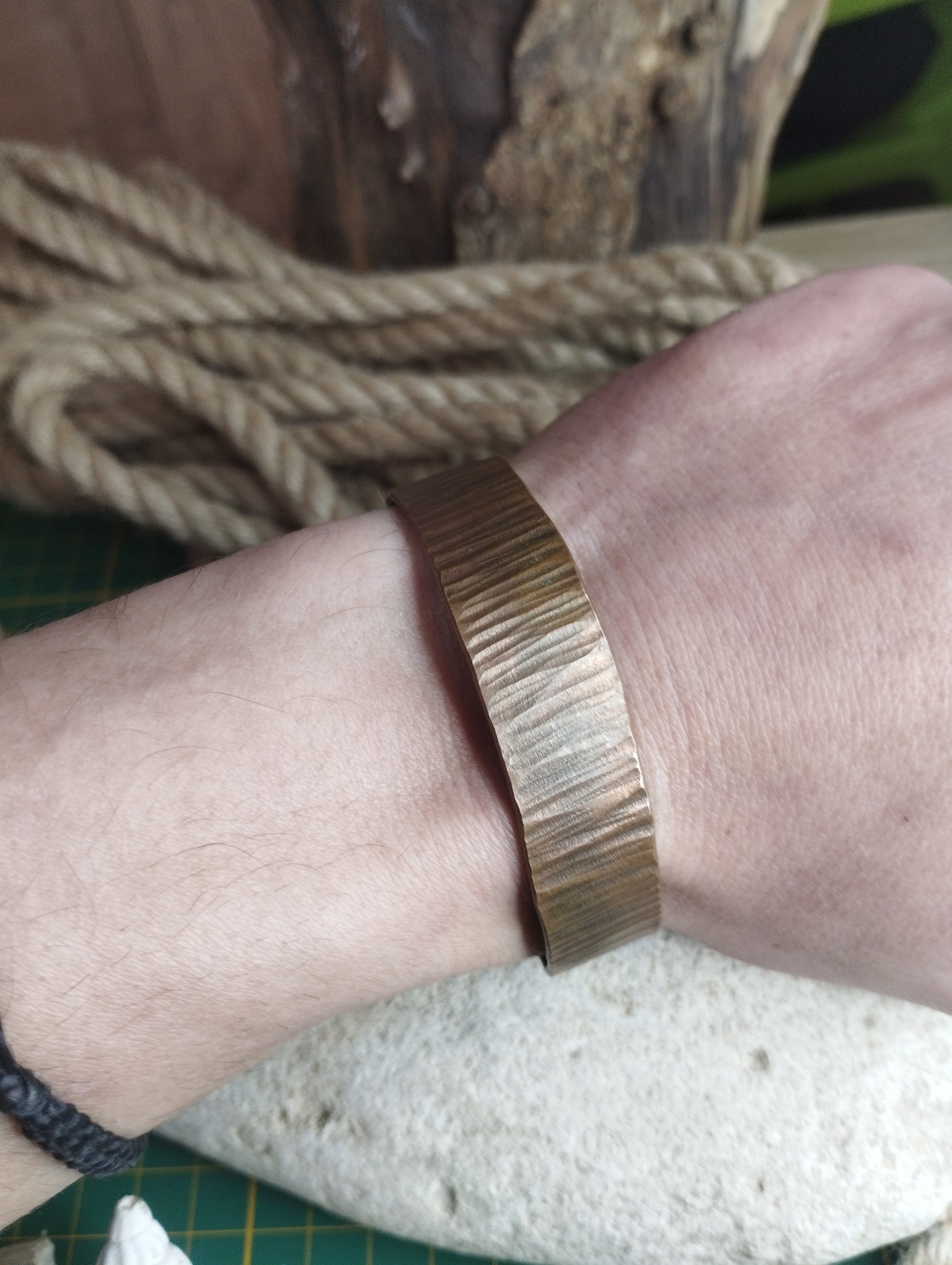 Bracelet cuivre martelé