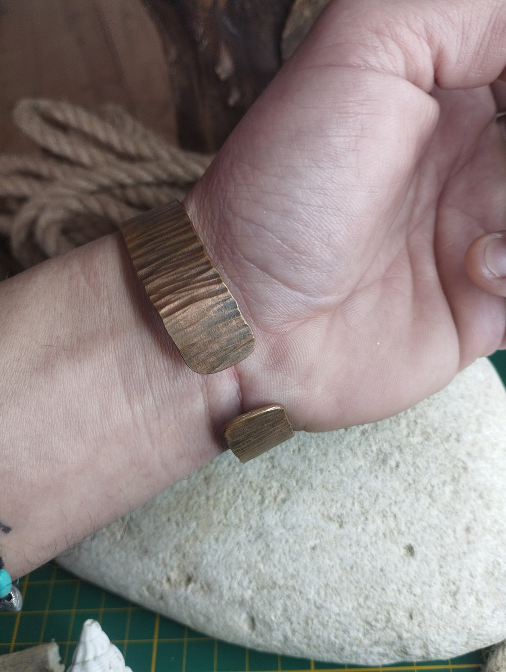 Bracelet cuivre martelé