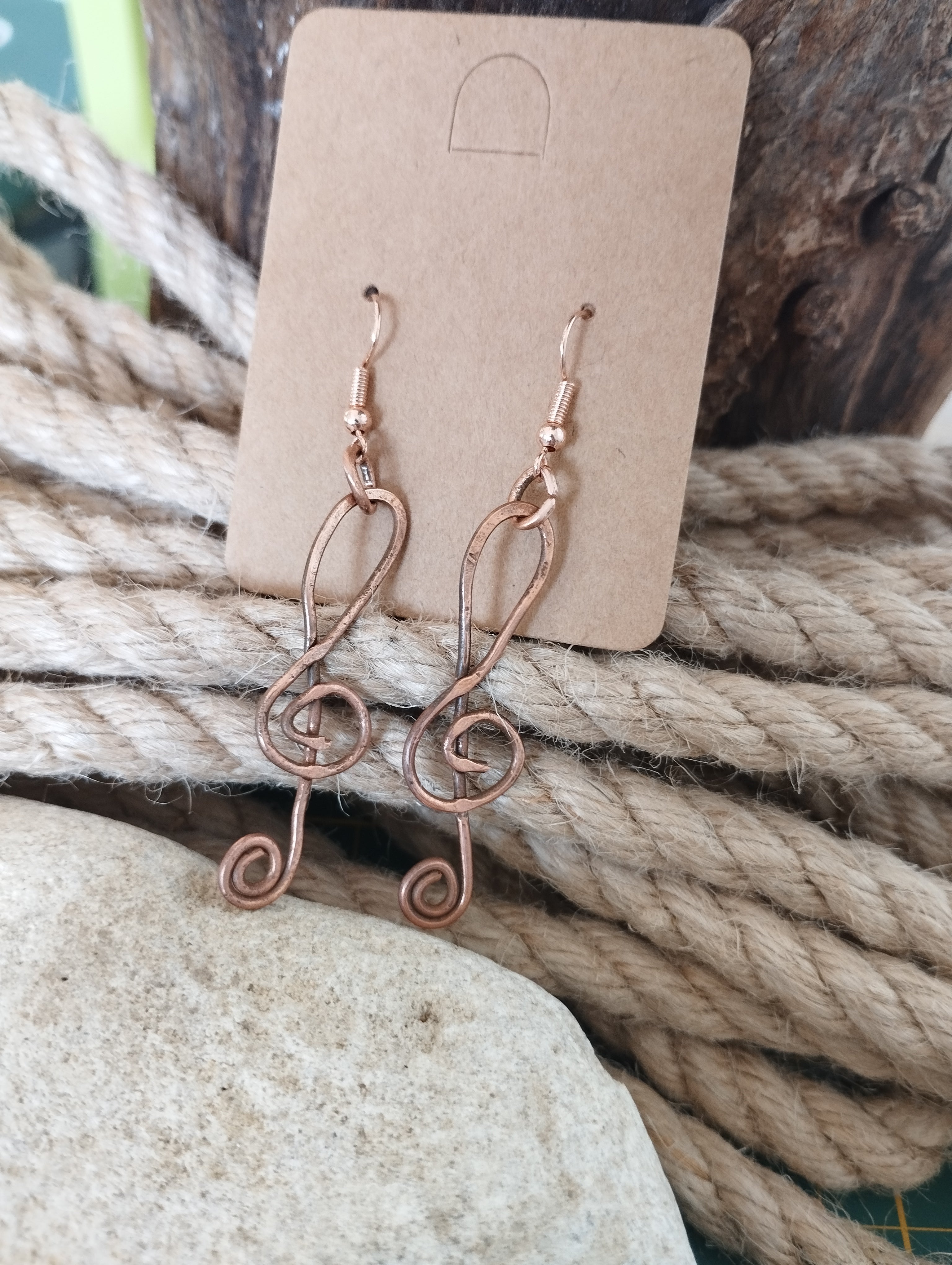 Boucles d'oreilles en cuivre