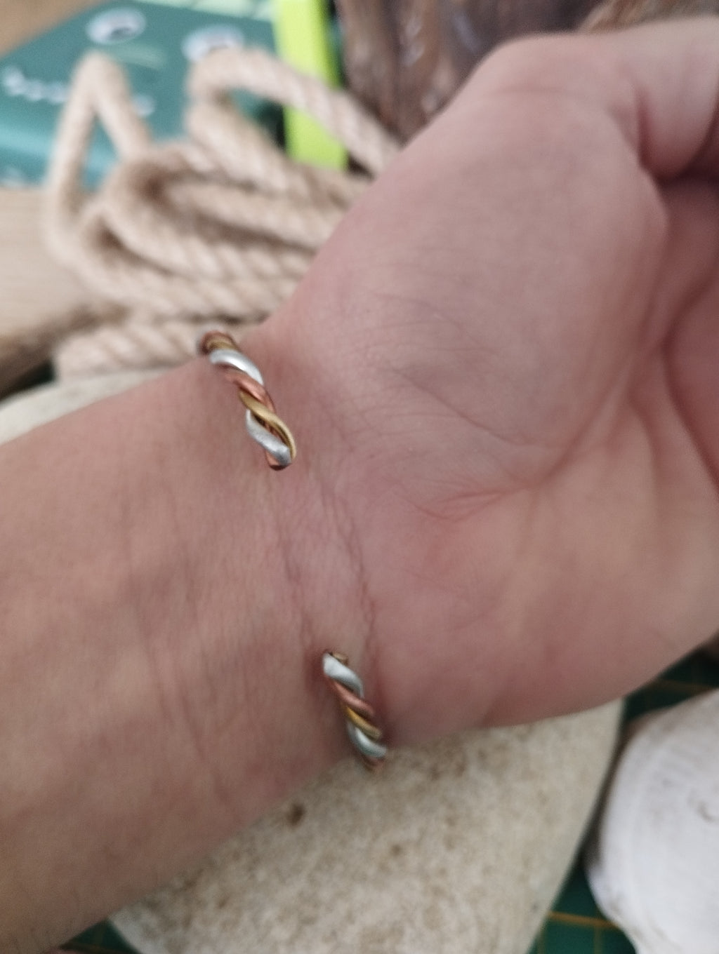 Bracelet 3 métaux fabrication artisanale