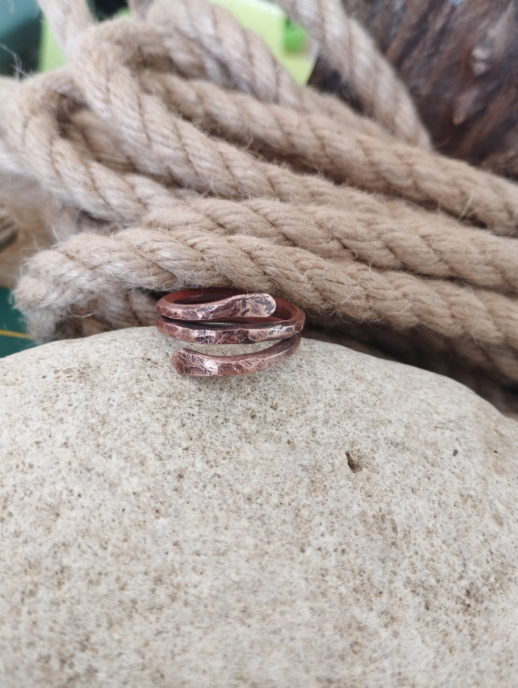Bague en cuivre fabrication artisanale