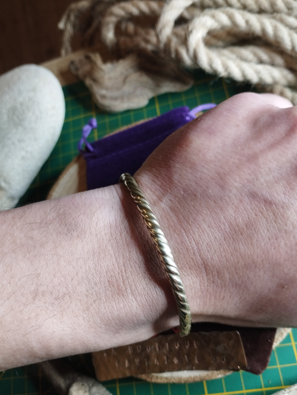 Bracelet laiton forgé